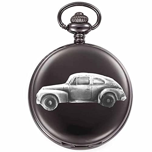 Montre gousset à quartz homme voiture suédoise classique PV44 ref280 noir