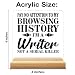 Writer Gifts for Men Women, Funny Gifts for Writers Author Editor Novelist, Someone Out There Needs Your Writing Acrylic Plaque Sign with Wooden Stand Home Office Decor