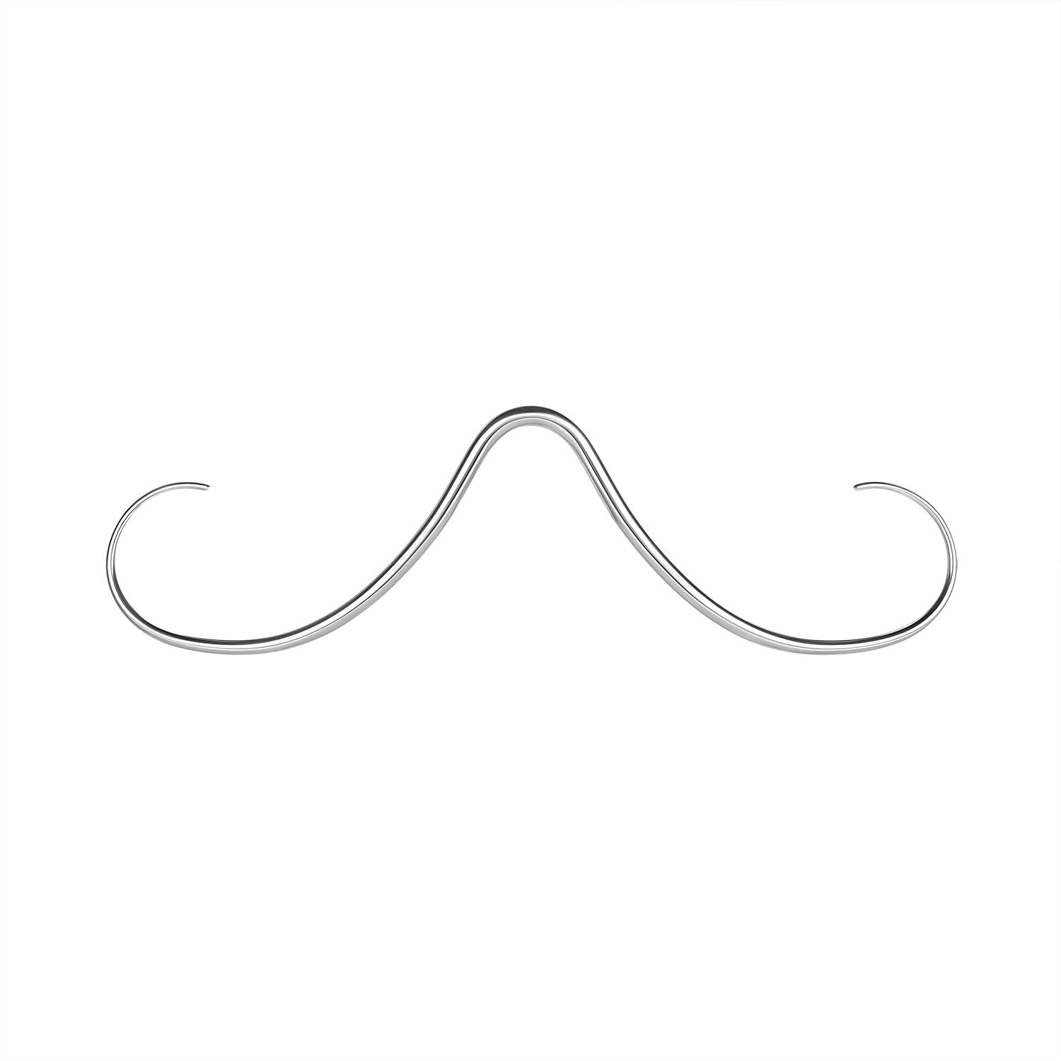 ZS 16G Mustache Septum Ring, 316L Stainless Steel Mustache Nose Ring Septum Piercing Jewelry, Septum Piercing Hanger Nose Ring Studs