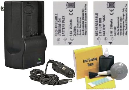 High Capacity Lithium Ion Replacement Compatible with Olympus Li-30B - 2 Batteries (750Mah) + AC/DC Rapid Travel Charger