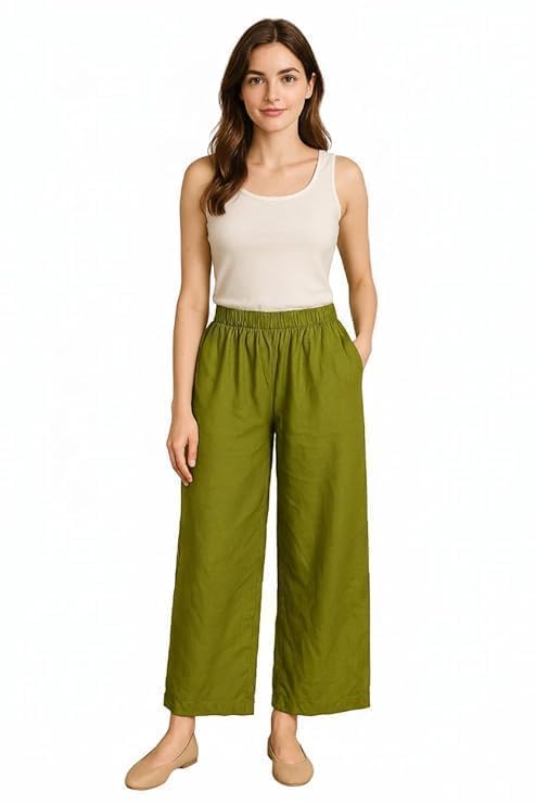ARYANSH Shoppe Rayon Palazzo for Girls | Traditional Ethnic Wear Palazoo for Women | Relaxed Fit Bottom Wear Casual Palazo for Woman & Girls, Size-3XL (Mehandi Green)-image-41