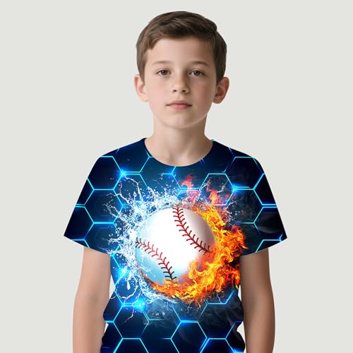 Kids Crew Neck T-Shirt – Short Sleeve Graphic Tee for Boys and Girls, Novelty Summer Top for Ages 6-162