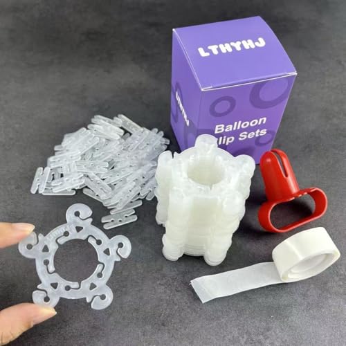LTHYHJ 80 Balloon Clips and 100 Dots Glue Points and a Tie Connector for wedding parties etc. Arch tool