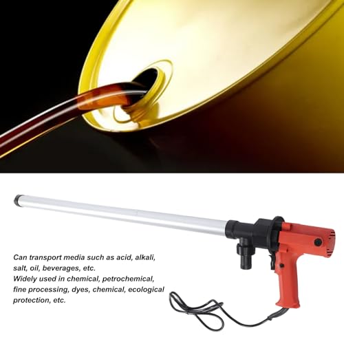 Electric Drum Pump, 8000RPM 60-80LPM Excellent Sealing Oil Drum Pump for 200L 220L Standard Barrel Pump for Garages, Repair Shops, and DIY, Telescoping, Water, Oil (US Plug 110V)