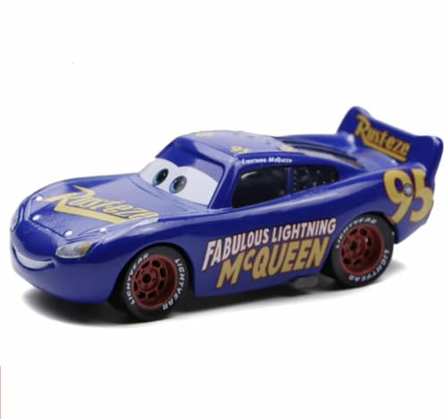 Movie Cars 2 3 Cars Assortment 1：55 Loose Diecast Vehicles Toys (Fabulous Lightning McQueen)