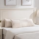 Fancy Homi Juego de 2 fundas de almohada decorativas de cuerpo lumbar largo bohemio crema de 14 x 36 pulgadas para cama,