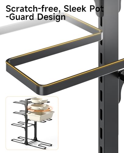 Image of MUDEELA 8-Tier Pots and Pans Organizer under Cabinet, 20.8 inch H Heavy Duty