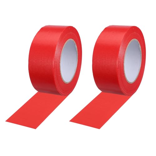 Image of PATIKIL Pickleball Court Tape 2 in x 55 Yard (164 Ft), 2 Pack Waterproof Outdoor Court Line Tape Floor Marking Tool Matte for Gym Driveway Backyard, Red