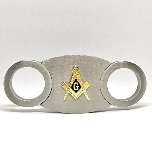 Mason Cigar Cutter, Freemasons - Double Guillotine Blades - in