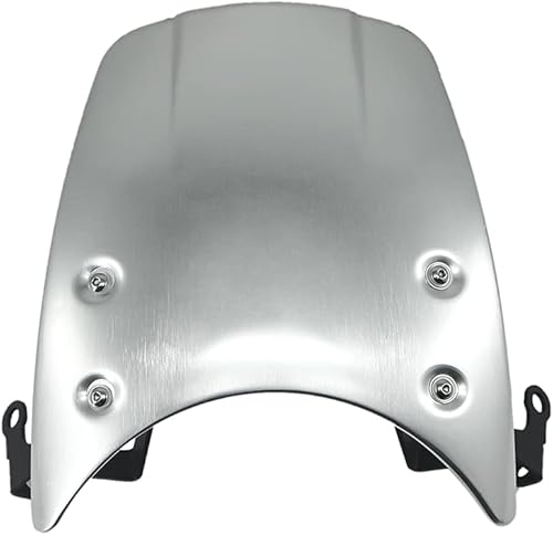 Parabrisas de motocicleta para BMW RNINET NINET RNINE T Racer Pure Urban Scrambler 2014-2023 Deflector de viento de aluminio Parabrisas (Plata)