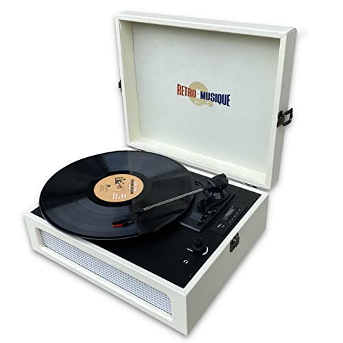 Retro Musique Lecteur de disque vinyle portable Bluetooth avec radio FM et haut-parleurs intégrés inclus 1 x USB 4 Go… - Les Beatles, Paul McCartney, John Lennon, RIngo Starr, George Harrison Retro Musique Lecteur de disque vinyle portable Bluetooth avec radio FM et haut-parleurs intégrés inclus 1 x USB 4 Go… – Image 4