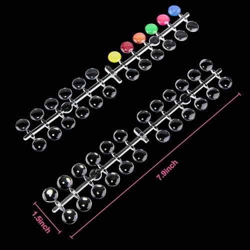 Nail Swatch Sticks, 240 PCS Nail Polish Swatch Dots Round False Nail Display Tips, Nail Art Color Display Chart with Adhesive Sticker. Easy to Find for Nail Polish Color - Image 3