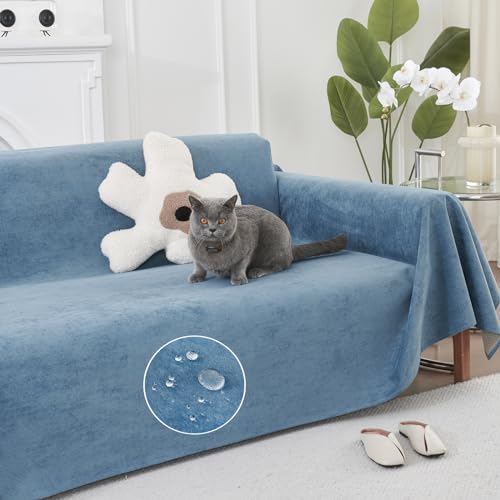 HomeFirst ソファーカバー 防水 犬猫対策 滑り止め付き ソファー マルチカバー 長方形 ソファカバー 1人 肘付き 肘なし 防水 ソファーベッドカバー ブランケット 撥水 ソファーシーツ 洗える 四季通用 90 180