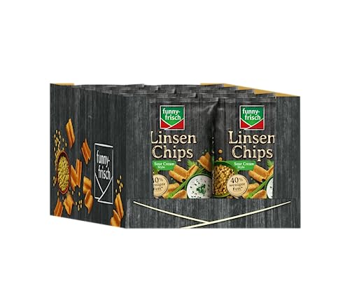 funny-frisch Linsen Chips Sour Cream, 12er Pack (12 x 90 g)