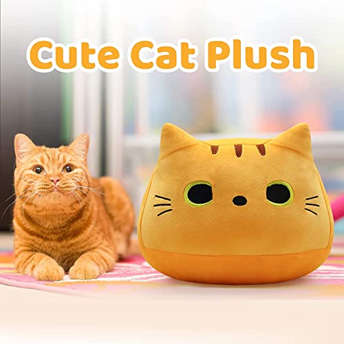Image of 3D Orange Cat Plush Toy, 15.7'' Brown /Grey /Orange Stuffed Animal Plush Pillow for Birthday /Christmas /Kids Gifts /Home Car Decoration