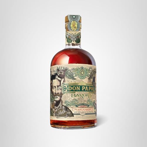 Don Papa Baroko | Premium Spirituose auf Rumbasis | Exotischer Geschmack | Aus \Black Gold\ Melasse gebrannt | 40% Vol. | 700ML