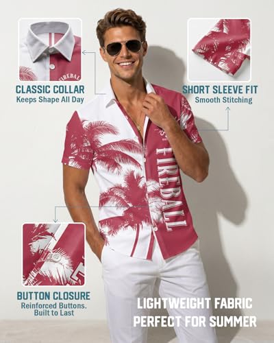 Image of 99TIMORO Funny Movie Mens Hawaiian Shirts Button Down Short Sleeve