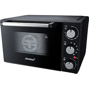 Steba Oven KB M23 met effectieve isolatie voor lage oppervlaktetemperatuur, draaispie, 23 l interieur, convectie inschakelbaar, programma- en temperatuurweergave, timer, binnenverlichting