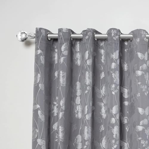 Emma Barclay, Crystal - Extendable Curtain Pole with pair of end finials in Chrome - 1.2-2.1m