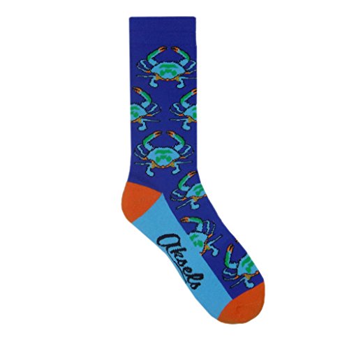 Aksels Animal Calf Socks for Men and Women (All Over Blue Crab)