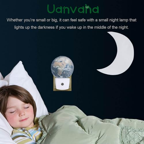 Image of Planet Plug-in Nightlight Earth with Continents Oceans Plug-in Nightlight Energy Saving 0.5W LED Lighting for Boys Girls Men Women