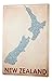 Produktbild LEotiE SINCE 2004 Blechschild Dekoschild Küche Garage Welt Reise Kartenausschnitt Neuseeland Wand Deko Schild 20X30 cm