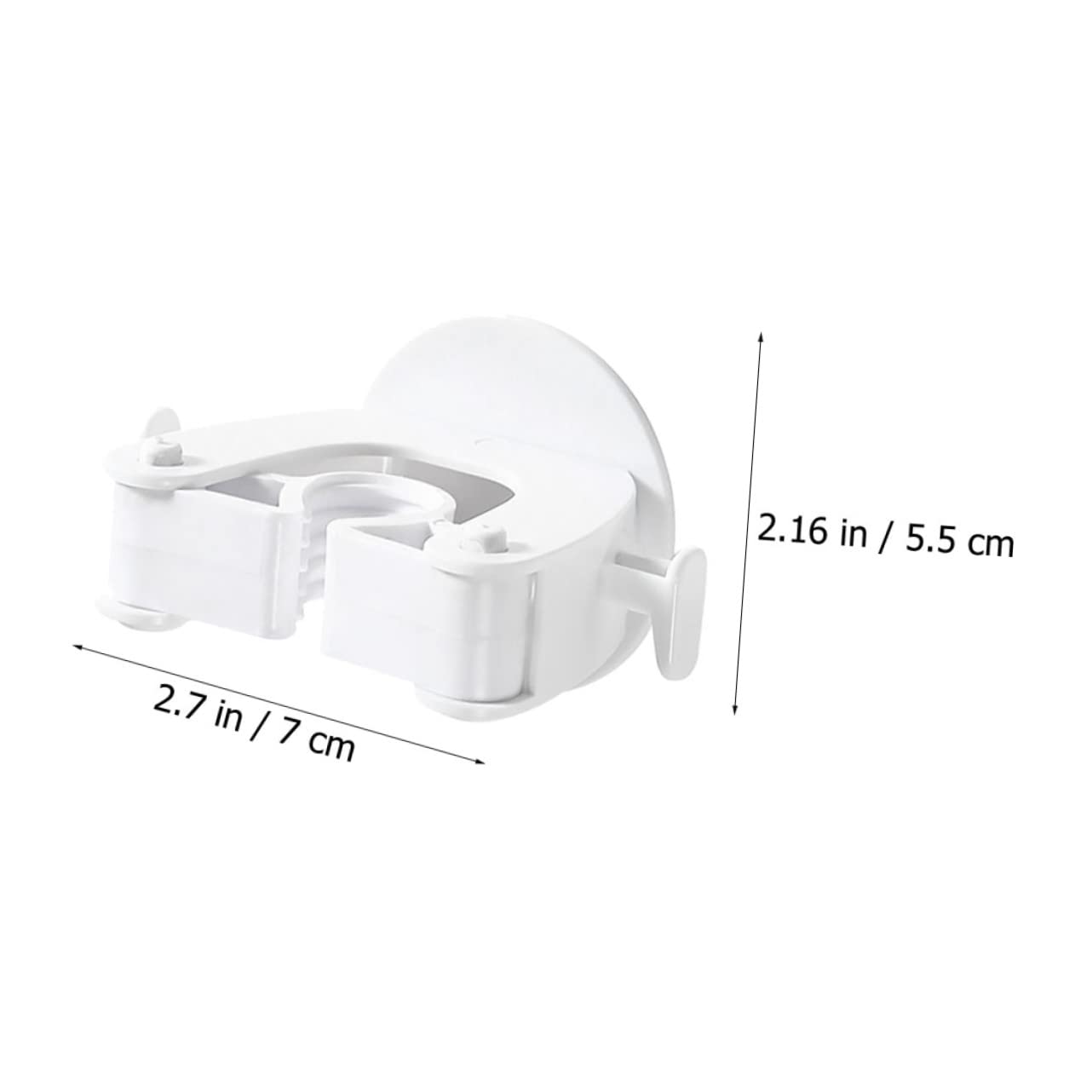 SOLUSTRE 4Pcs Wall Mounted Mop Holder Traceless Broom Organizer with Slip Design Punch Mop Clips for Bathroom Kitchen Garage and Practical Storage