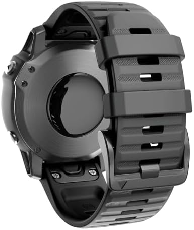 ANCOOL Compatible with Fenix 6X/7X Band 26mm Quickfit Soft Silicone Watch Band Replacement for Fenix 5X/Fenix 8 51mm/Fenix 5X Plus/Fenix 3/Fenix 6X Pro/Descent Descent MK2i Smartwatches (Black)