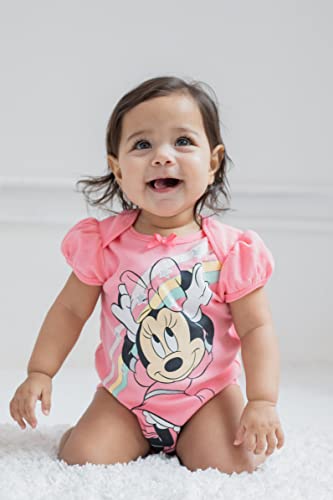 Disney Minnie Mouse Infant Baby Girls 5 Pack Bodysuits Multicolored 18 Months #TOP2