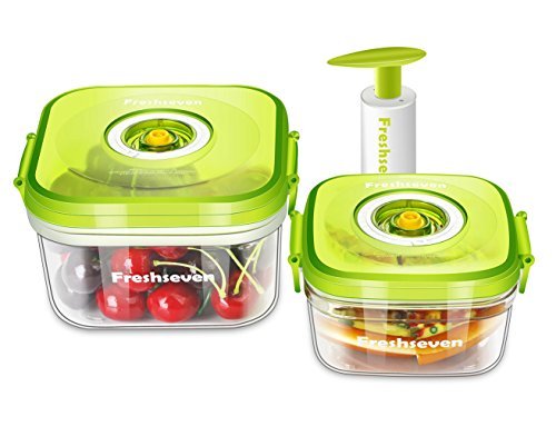 Freshseven Vacuum Seal Air-tight Versatile Food Container and Instant Marinator with a Pump- Square  - //coolthings.us
