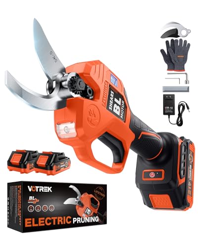 VOTREK Electric Pruning Shears, Effort-Saving Power Cuts 1.6" Branches