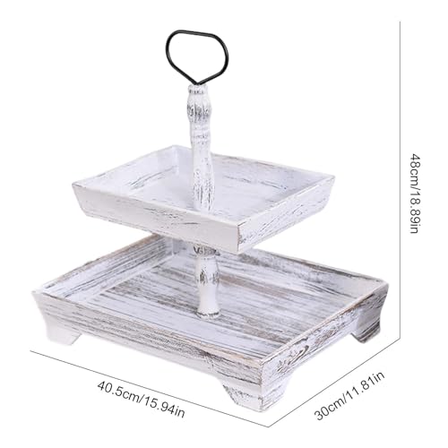 Support de plateau rectangulaire en bois rustique contre le désordre de table