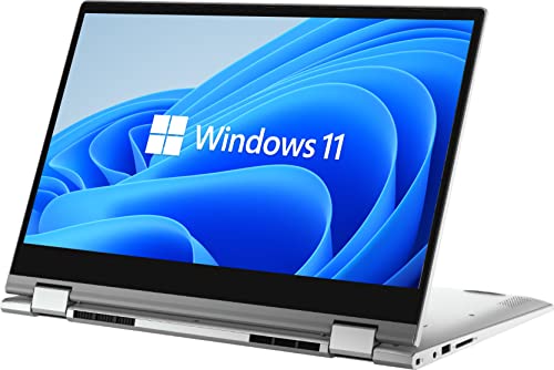 Image of DELL [Windows 11 Home] 2021 Inspiron 5000 2 in 1 Laptop, 14 inch Touchscreen, Intel Core i3-1115G4 Processor, 8GB RAM, 512GB PCIe SSD, Remote for Work, Webcam, Wi-Fi 6, HDMI, Type-C, Backlit KB