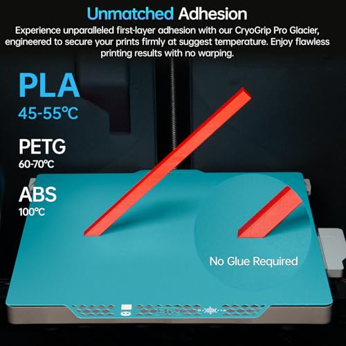 Image of BIQU CryoGrip Pro Glacier 257x257mm Panda Build Plate for Bambu-Lab P1S /P1P /P2S /X1C /X1E /X2D /A1 3D Printer Double Sided Upgrade Build Plate Removable Surface Platform (Pack of 2)