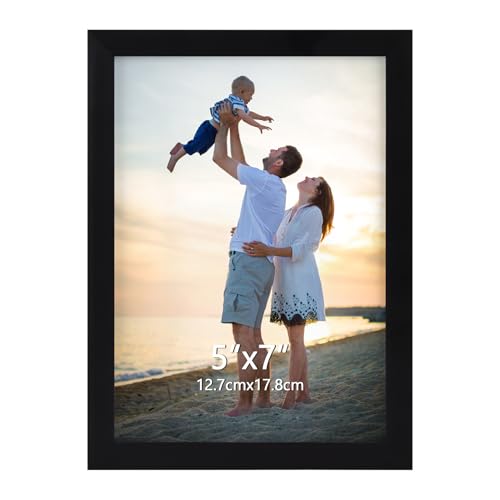 EYMPEU Cadre Photo 13x18 avec Passe-Partout pour Placer 10x15 CM ou 13x18 CM Photo pour Accrocher au Mur ou La Table