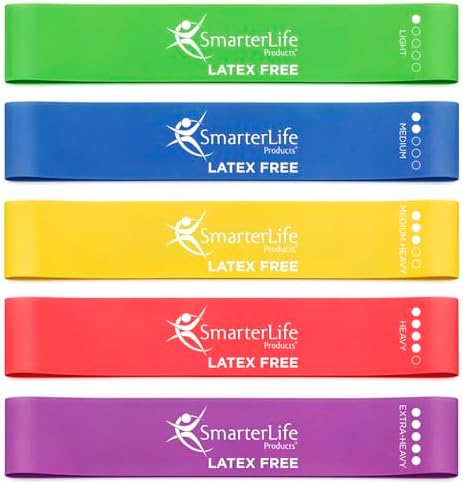 SmarterLife Resistance Bands for Working Out, Latex-Free Exercise Bands...