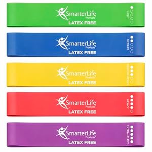 SmarterLife Resistance Bands Set of 5 Extra Wide Latex-Free Exercise Bands 2 41TuO0azWQL. SS300
