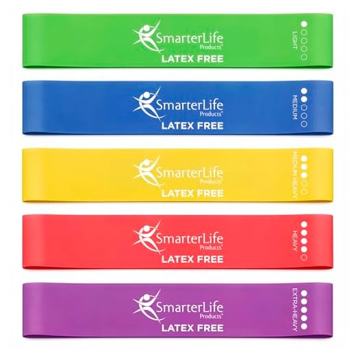 SmarterLife Resistance Bands for Working Out, Exercise Bands for Women and Men, Great for Physical Therapy Bands, Exercise Bands for Legs, 5 Extra Wide Fitness Bands of Increasing Resistance, No Latex