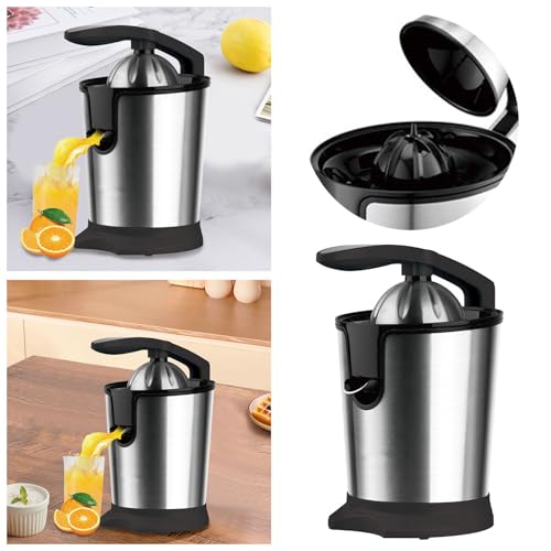 Saftpresse elektrisch Zitruspresse Edelstahl Elektrische 800 Watt Longlife-Motor Entsafter Auto-Start-Stop Zitronenpresse Spülmaschinengeeignet Fruchtpresse Citrus-Entsafter Orangenpresse