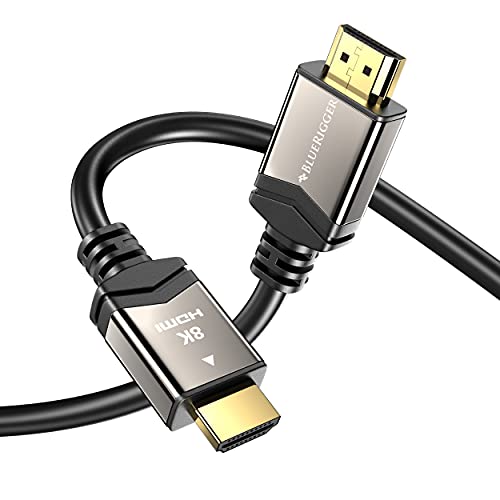 Image of BlueRigger 8K HDMI 2.1 Cable (10FT, 8K 60Hz HDR, 4K 120Hz, High Speed 48Gbps with Ethernet, eARC, 3D, HDCP 2.3) - Compatible with PS5, Xbox, Roku, Apple TV, Switch, PC