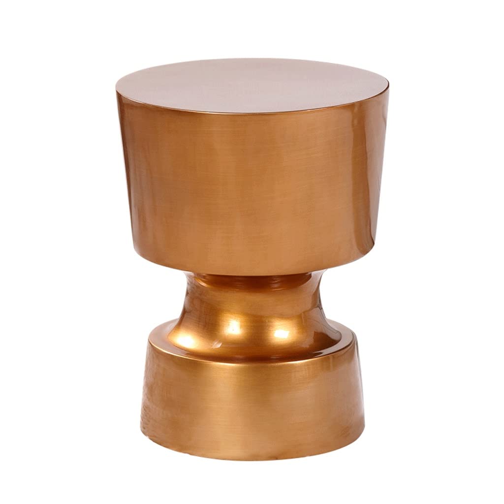 Petite Table Ronde Petite Table Basse Simple Moderne canapé créatif Coin Neuf Chinois Coin Table de Loisirs Balcon Petite Table(Red Copper)