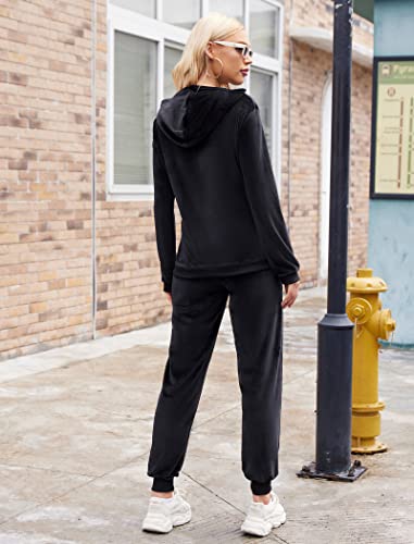 Adome Tracksuit Sets Womens 2 Piece Sweatsuits Velour Full Zip Hoodie & Sweatpants Jogging Suits Outfits #TOP3