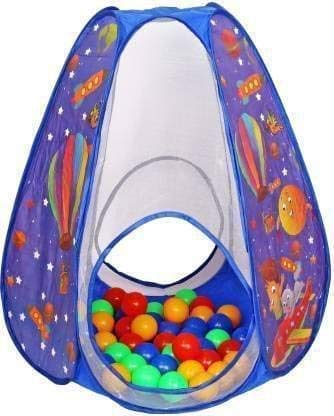 PayTag Jumbo Size Extremely Light Weight, Water Proof Kids Play Tent House for 10 Year Old Girls and Boys (Doll House)- Multi Color (Space Ball Pool)
