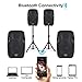 AKUSTIK Dual 2-Way Powered PA Speaker System, Portable DJ Speaker with Active + Passive Speakers, 2 Speaker Stands, Microphone, Bluetooth, USB/SD Card, FM Radio, Remote Control (Dual x 12 Inch)