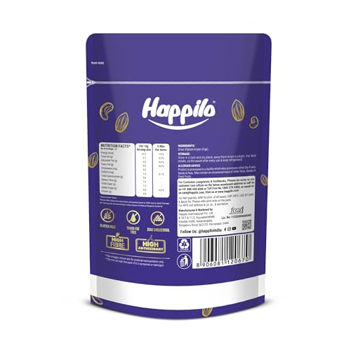 Image of Happilo Premium Dried Afghani Anjeer 400g, Dry Figs for Weight Management, Digestion, Good Health & Rich in Dietary Fiber (Pack of 5)