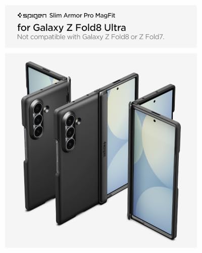 Image of Spigen Slim Armor Pro MagFit Case for Samsung Galaxy Z Fold 8 Ultra, Black