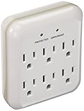 Powerzone OR802115 Surge PROTECTOR Tap, 125 V, 15 A, 6 Outlet, White