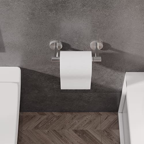 WZRUA Toilet Roll Holder Wall Mounted, Brushed Nickel SUS304 Stainless Steel Toilet Paper Holder - Image 4