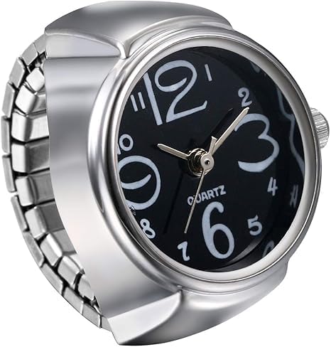 lescut Watches Rings | Hip-Hop Fashion Simple Casual Ring Watch,Jewelry Gift Modern Watch Ring for Christmas Valentines Day (Black) (B0DF321F27) Amazon Price History, Amazon Price Tracker