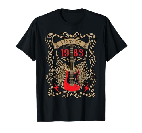 Diseño de Guitarra Vintage de 1963 para una Era Musical Camiseta